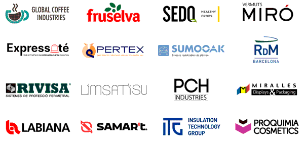 Otro collage de logotipos de empresas clientes de SmartMon sobre fondo blanco.
                             Incluye marcas de distintos sectores industriales y de alimentación, presentadas en varias filas.
                             Imagen usada como sección de “clientes” o “empresas que confían en SmartMon”.
                             